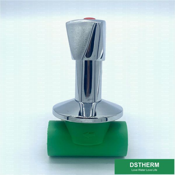 Buy cheap Triangle Handle Chrome Plated PPR Plastic Stop Valve Heat Insulation from wholesalers