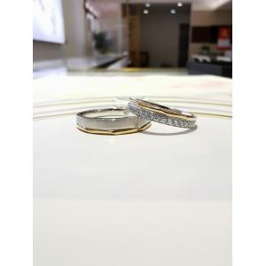 China Irregular Double Color Stitching 8g Diamond Anniversary Rings on sale