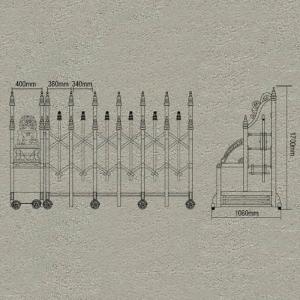 Buy cheap Folding Aluminum Alloy Electric Retractable Fence Gate For Factory Entry from wholesalers