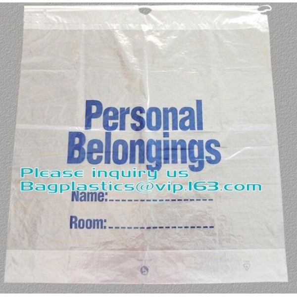 Quality Biodegradable Drawstring Patient Belongings Bag, Manufacturer Of Patient Belonging Bag for sale