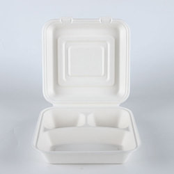 Buy cheap Lunch Box Disposable Sugarcane Pulp * 9 "3-grid 100% Sugarcane Bagasse Hotel Restaurant Home Other Dinnerware 470*237*54.5 B032 from wholesalers