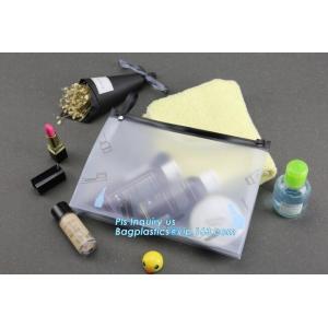 vinyl toiletry zipper bag pvc slider bag custom zipper transparent slider eco