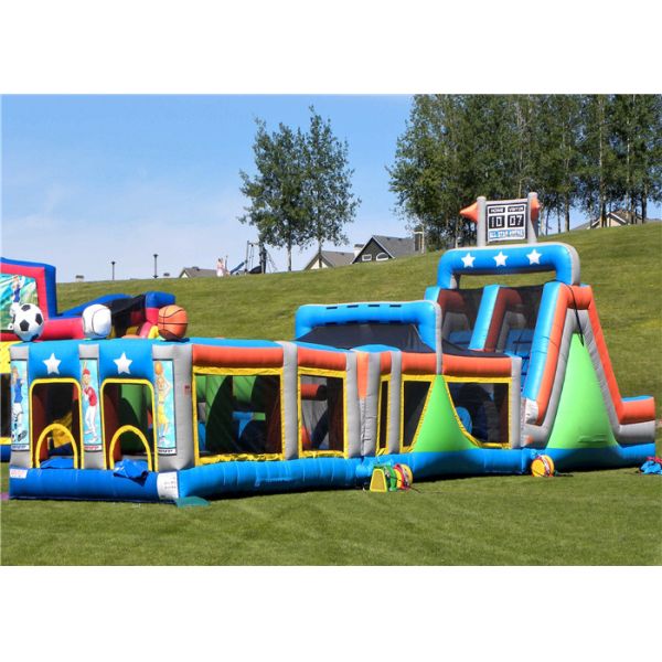 Buy cheap Crocodile Caterpillar Kids Inflatable Obstacle Course Military Style Customized Logo from wholesalers