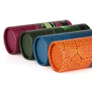 Mini Custom Print Paper Tube Packaging Cardboard Cylinder Boxes Ribbon