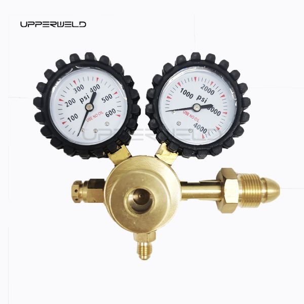 Brass Nitrogen Regulator 0-600PSI CGA580 Inlet Connection Gas Pressure Gauge for