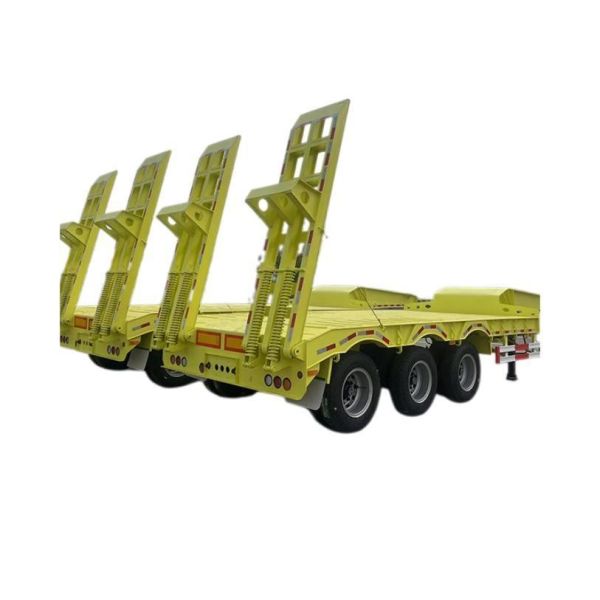 Buy cheap Hard Wood Floor Low Bed Deck Transport Excavator Semi Trailer with Relay Valve Wabco from wholesalers