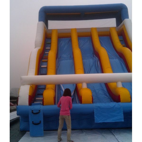High Quality Wet Inflatable Water Slide Water Pool Slide With Best Plato Tarpaulin Quality