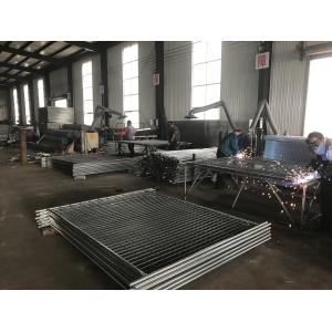 Buy cheap HDG temporary fence panels 2.1m*2.4m hot dipped galvanized to be 42 microns zinc layer OD 32mm tubing x 2.00mm thick from wholesalers