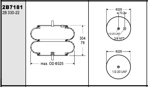 Buy cheap W01-358-7181 Goodyear Air Spring 2B12-411 ContiTech Number FD330-22 472 from wholesalers
