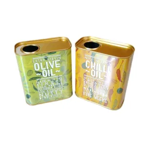 Custom Printing Olive Oil Tin Cans Cylindrical Shape And 0.23mm Thickness For