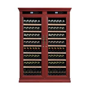 Buy cheap Freestanding Wooden Wine Cooler Cabinet With Dual Glass Doors from wholesalers