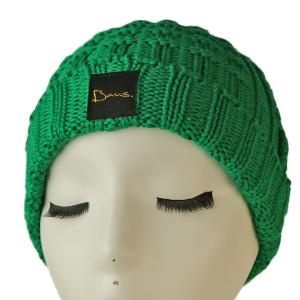 Buy cheap High quality unisex customize logo green winter knitted hats caps for fashion product