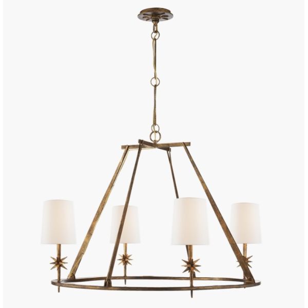 Buy cheap S 5315 Etoile Round Chandelier 64.5" O/A Height With Gilded Lron / Blackened Rust Finish from wholesalers