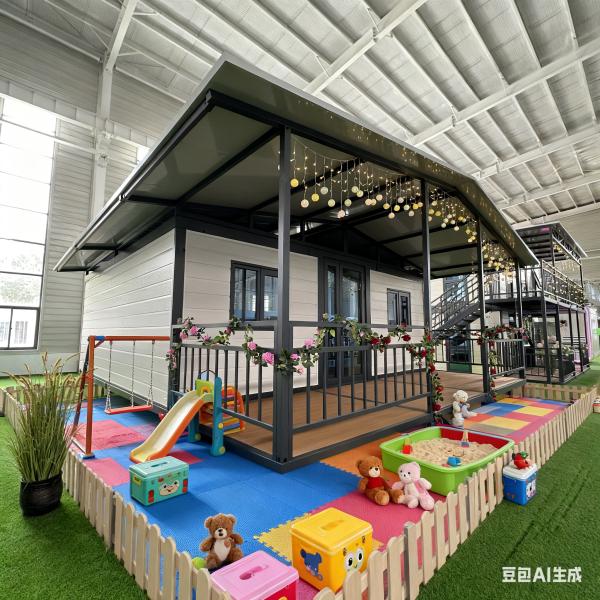 12KW Power Consumption Foldable 20ft Container Fireproof Trait and Switch