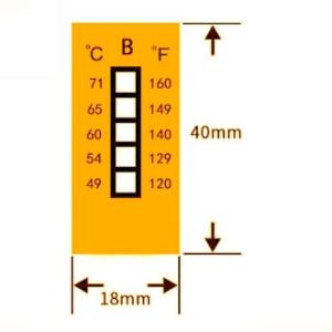 8-Level Irreversible Temperature Label 37-65℃ 99-149℉