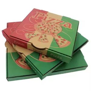 Buy cheap Eco-Friendly Biodegradable Pizza Boxes Gold Foil Printing Handling Custom Fast Food Packaging Disposable Containers Bulk from wholesalers