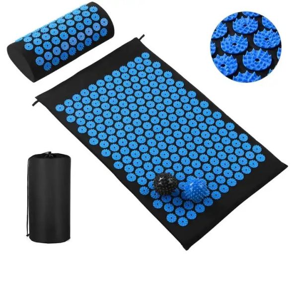Quality Cotton Fabric Acupressure Mat and Pillow Set with Massage Ball for sale