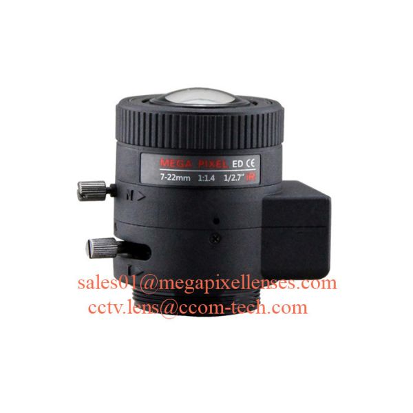 Buy cheap 1/2.7" 7-22mm F1.4 3Megapixel CS-mount Manual IRIS/DC Auto IRIS/P-IRIS IR Vari-focal Lens for MN34041/OV2715 from wholesalers