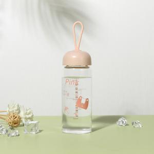 Clear Single Wall Transparent Glass Drinking Water Bottles Portable