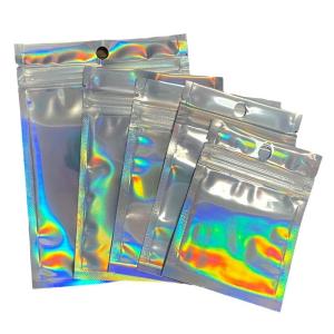Buy cheap Customize Small Laser Zip Mylar  Holographic Laser Bags from wholesalers