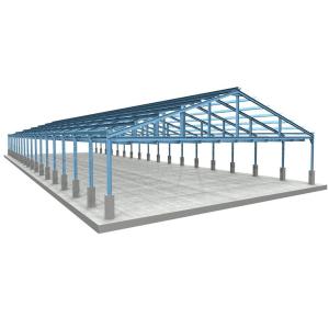 Buy cheap Customized Aluminum / PVC Windows Steel Structure Warehouse With C/Z Section Purlin from wholesalers