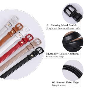 Buy cheap PU Strap Skinny Black Belt Leather 1.8cm Colorful Slim Waist from wholesalers