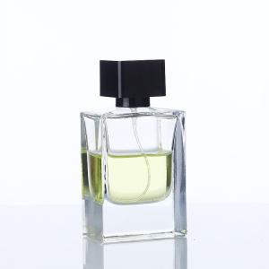Buy cheap Empty 50ml Perfume Spray Atomizer Bottle Transparent Square Fine Processing product