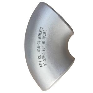 China Aluminum Pipe Fittings Butt Welded SR 90 Degree Elbow on sale
