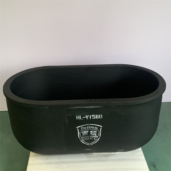 Quality Thermal Shock Resistant Oval Crucible , Industrial Silicon Carbide Crucible for sale